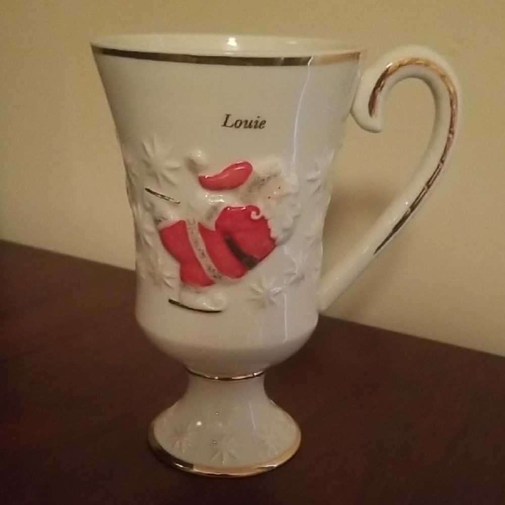 Lennox Personslized Santa Claus Mug with Gold Accents